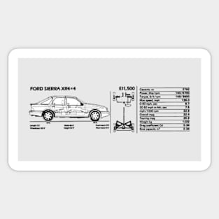 FORD SIERRA 4x4 - performance data Sticker